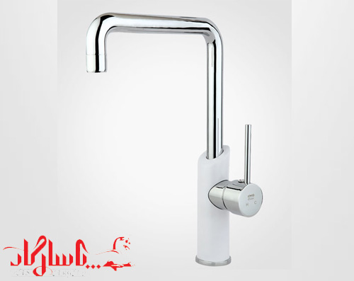 راسان شیر ظرفشویی‏ اهرمی شیلدر سفید