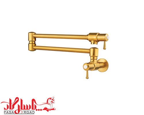 hoodin-pot-filler-faucet-matte-gold هودین شیر قابلمه پر کن طلایی مات