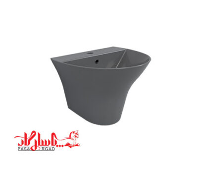 روشویی چینی کرد نیم پایه کانسپت رنگ طوسی