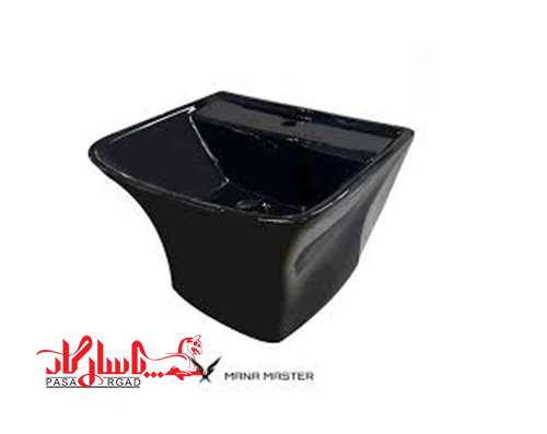 chinicord-wall-basin-matte-black-arta روشویی دیواری نیم پایه چینی کردمدل آرتا مشکی مات