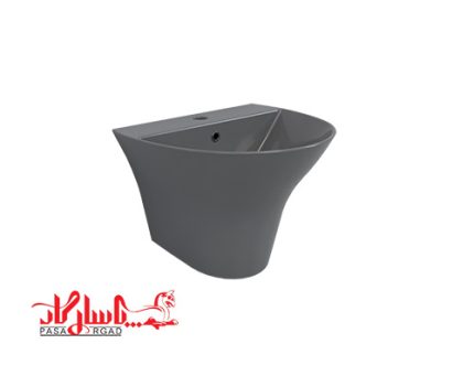 روشویی چینی کرد نیم پایه کانسپت رنگ طوسی